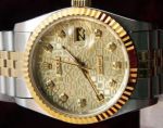 Rolex 16233 Fake Datejust Watch: 2-Tone Jubilee Gold Micor Face Mens Watch